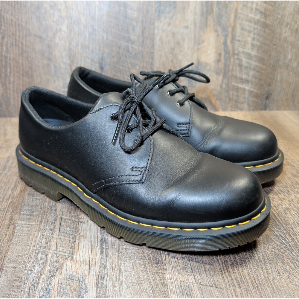Dr. Martens 1461 SR Black Leather Slip Resistant Lace-Up Oxford Shoes US 11